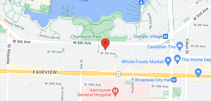 map of 3 877 W 7TH AVENUE